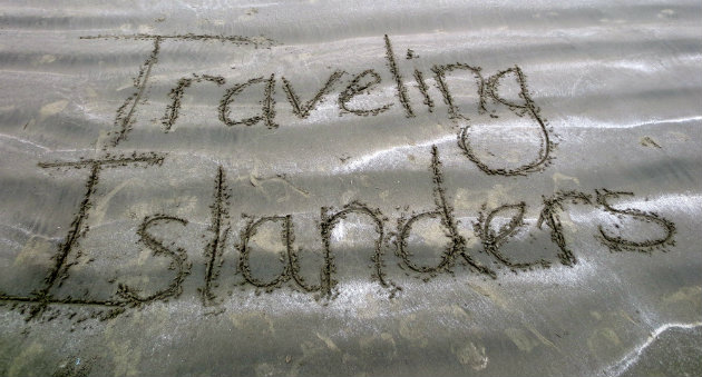 Tofino beach sand writing