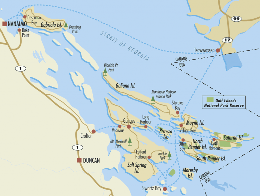 Vancouver Island Map, Vancouver Island vacation guide, Traveling Islanders Maps, Vancouver Island Maps, Gulf Island Map, Gulf Island Tourism