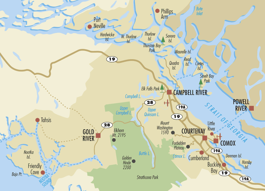 Vancouver Island Map, Vancouver Island vacation guide, Traveling Islanders Maps, Vancouver Island Maps, Central Vancouver Island Map, North Central Vancouver Island Map,