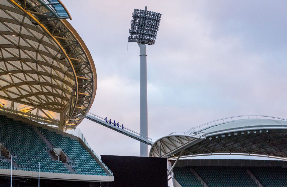 Daniel and Courtney RoofClimb Adelaide Oval