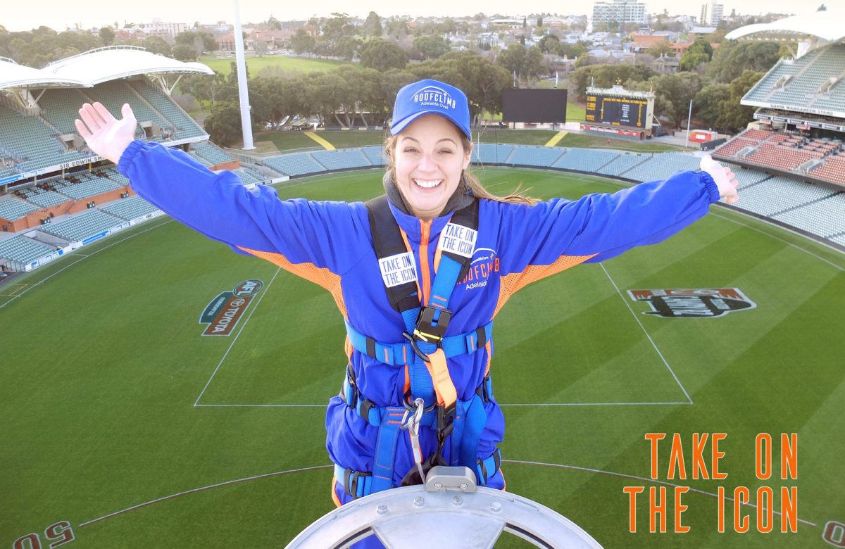 Daniel and Courtney RoofClimb Adelaide Oval